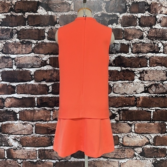 Finders Keepers Dress Coral Orange High Neck Split Front Size Medium - Picture 6 of 13